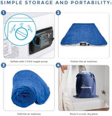 SoundAsleep Dream Series Luxury Air Mattress with ComfortCoil Technology & Built-in High Capacity Pump for Home & Camping- Double Height, Adjustable, Inflatable Blow Up, Portable - King Size