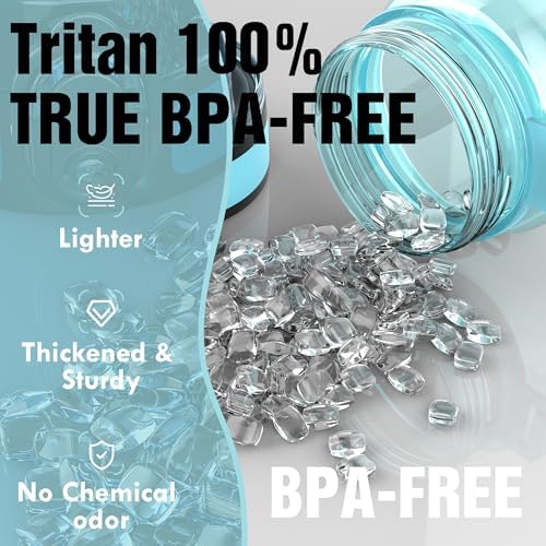 OLDLEY Water Bottle, 32oz Motivational Sports Water Bottle with Time Marker - Times to Drink - Tritan, BPA Free, Wide Mouth Leakproof,Surfer (1 Bottle)