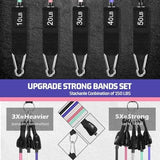 VEICK Resistance Bands, Exercise Bands, Workout Bands Set for Working Out with Handles for Men Women, Elastic Exercising Bands for Fitness Weights Work Out at Home Gym