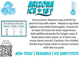 Arizona Ice Industrial Ice Packs | Replaces 10lbs of Ice |18°F (-8°C) | Deepest Grooves | May Freeze Drinks | USA Company | 12" x 8.5" | Two Pack