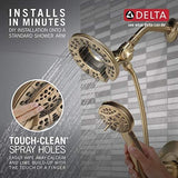 Delta Faucet Arvo 14 Series Single-Handle Tub and Shower Trim Kit, Shower Faucet with 4-Spray In2ition 2-in-1 Dual Hand Held Shower Head with Hose, Champagne Bronze 144840-CZ-I (Valve Included)