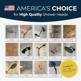 HammerHead Showers® ALL METAL 2 Inch High Pressure Shower Heads - OIL RUBBED BRONZE – 2.5 GPM Shower Heads High Pressure - High Flow Shower Head with ADJUSTABLE SPRAY PATTERN - Fixed Shower Head