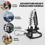 Insulated Water Bottle 32 oz, Triple Wall Vacuum Stainless Steel (Cold for 48 Hrs), Leak Proof & Non-BPA, Modern Water Flask Jug with Paracord Handle & Straw Spout Lids, Ombre: White/Black