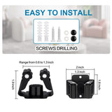 JAMEND CLXP 24PCS Broom and Mop Holder, Heavy Duty Garden Tool Organizer Rack Rake and Shovel Handle, Stainless Steel Mop Hanger. Wall Mounted with Screws.Matte Black