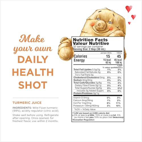 99% Pure Organic Turmeric Juice by The Ginger People – Digestive Health, Premium Quality, 32 Fl oz Bottle (Pack of 1)