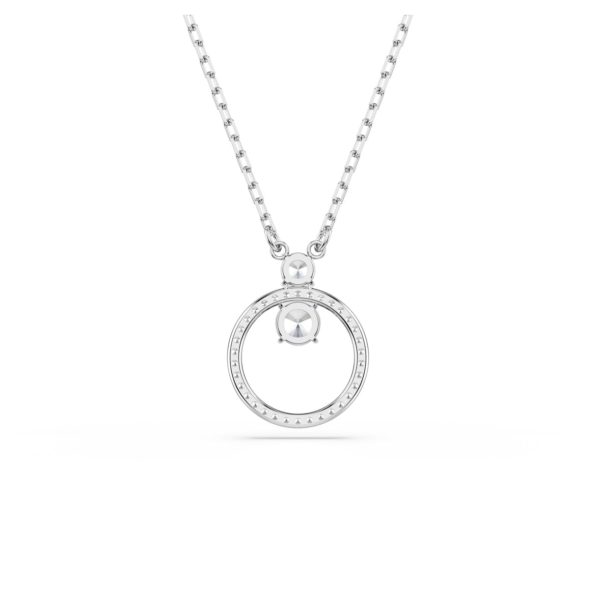 Swarovski Constella Pendant, Pavé, Round Cut, Clear, Rhodium Finished