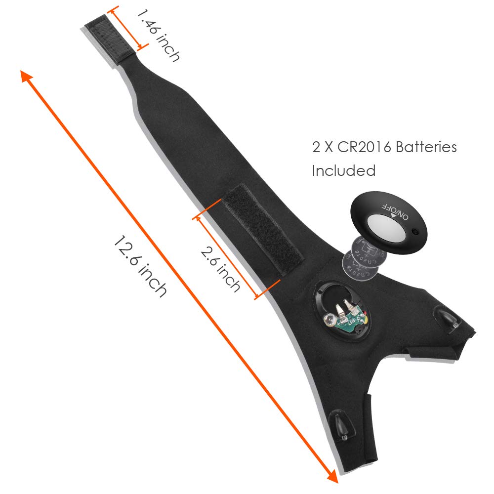 HANPURE LED Flashlight Gloves Stocking Stuffers for Adults Men Christmas Birthday Gift Idea for Dad Husband Him Boyfriend (2 Pack(with Replaceable Batteries))