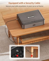 BILLCONCH Gun Safe for Handgun - Biometric Gun Safe 4 Ways Quick Access with Fingerprint/Full-digital Keypad/Key/APP Lock Handgun Pistol Safe for Nightstand Bedside Home