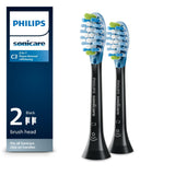 Philips Sonicare Genuine C3 Premium Plaque Control Replacement Toothbrush Heads, 2 Brush Heads, Black, HX9042/95