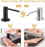 Matte Black Kitchen Sink Soap Dispenser GAPPO Countertop Pump Hand Lotion Built in Bottle Upgrade Stainless Steel Screw