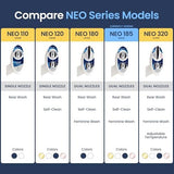 LUXE Bidet NEO 185 - Self-Cleaning, Dual Nozzle, Non-Electric Bidet Attachment for Toilet Seat, Adjustable Water Pressure, Rear and Feminine Wash (Blue)