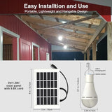 Dusk to Dawn Solar Light Bulbs for Indoor Home and Chieken Coop, Portable Solar LED Bulb Lights for Camping Tent Emergency, 2-Pack