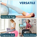 ProBody Pilates Exercise Ball - Multiple Sizes Gym Grade Balance Ball for Fitness, Yoga, Workout, Pregnancy & Physical Therapy