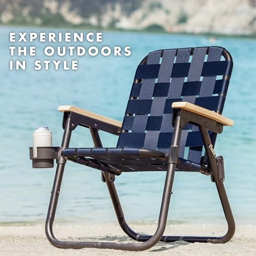 GoSports WOVN Beach Backpack Chair - 9 Styles Available - Premium Folding Camping Chair
