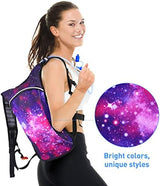 Rave Hydration Pack, Hydration Backpack with 2L Hydration Bladder, Festival Essential Water Backpack for Hiking, Running, Cycling, and Music Festivals