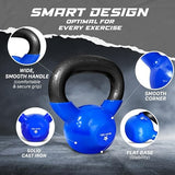 Yes4All 5-65lbs Kettlebells Vinyl Coated Cast Iron for Dumbbell Weights Exercises, Gym, Fitness, Full Body Workout Equipment Push up, Grip and Strength Training