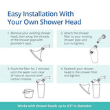 Aquasana Shower Filter | Dermatologist-recommended for softer, healthier skin & hair | Proven to reduce 90% of chlorine for 6 months | High pressure | Use your own shower head | AQ-4100NSH