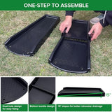 Splash Blocks for Gutters Downspouts, 24" Downspout Extensions for Rain Water Drainage, Thickened Gutter Splash Guard with Fixing Piles(1 Pack, Black)