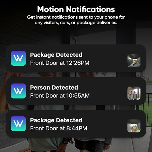 Wyze Battery Video Doorbell Wireless Camera, 1536x1536 HD+ with Color Night Vision, 2-Way Audio, 1:1 Head-to-Toe View, Person/Vehicle/Package Monitor, Wire-Free/Wired Option, 1 Minute Easy Setup