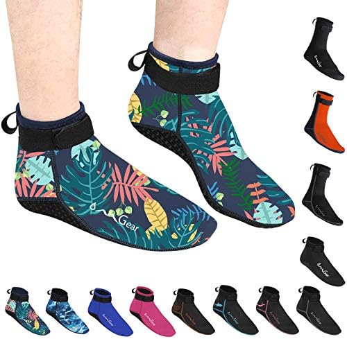 OMGear Water Socks Neoprene Socks Beach Booties 3mm 5mm Anti-Slip Wetsuit Footwear Fin Swim Sand Proof Socks