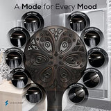 SparkPod 10-Mode Handheld Shower Head with Hose - 5" High Pressure Shower Head Set with Touch-to-Clean Nozzles, Built-In Power Jet, Stainless Steel 6ft Hose & Bracket (Oil-Rubbed Bronze)