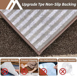 COSY HOMEER Soft Stair Treads 15pcs Non-Slip Carpet Mat 28inX9in Indoor Stair Runners for Wooden Steps,Stair Rugs for Kids and Dogs, 100% Polyester TPE Backing Brown,Square