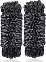 Dock Lines & Ropes Boat Accessories - 3/8" x 15' Double Braided Nylon Dock Lines with 12” Loop, Excellent 5800 lbs Breaking Strength Marine Rope for Kayak Pontoon Boats up to 30ft, Boating Gifts