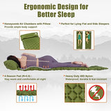 800g Ultralight Inflatable Sleeping Pad for Camping, with Foot Pump and Pillow, Compact Camping Mattress for Outdoors, Backpacking, Hiking