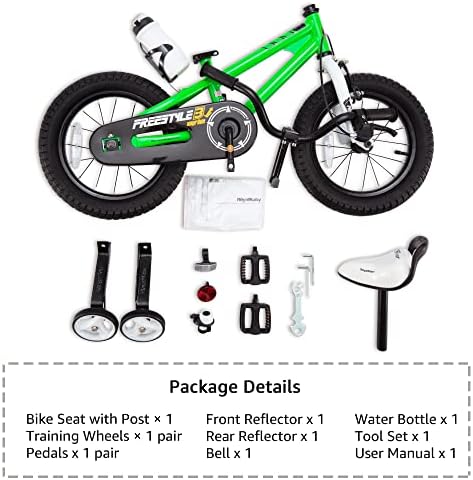 RoyalBaby Kids Bike EZ Freestyle Training Free Balance to Pedal Easy Learning Bicycle, 12-18 Inch for Toddlers to Big Kids