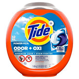 Tide Ultra OXI Power PODS with Odor Eliminators Laundry Detergent Pacs 32 Count For Visible and Invisible Dirt