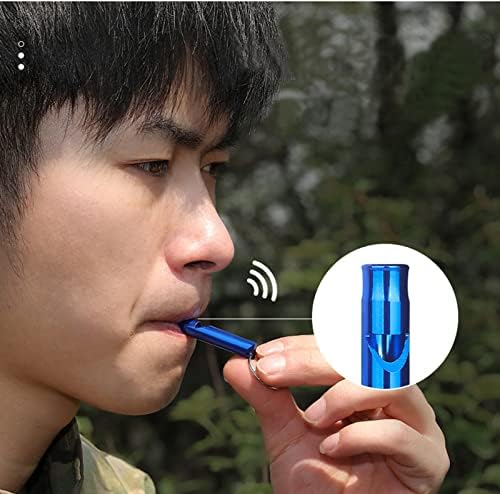 Tergy Emergency Whistle with Keychain Aluminum Survival Whistle Key Chain for Camping Hiking Boating Hunting Fishing