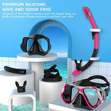 Greatever Dry Snorkel Set,Panoramic Wide View,Anti-Fog Scuba Diving Mask,Professional Snorkeling Gear