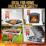 JJ CARE Fire Blanket – 5 Packs with Hooks and Gloves – Emergency Fire Blanket for Home & Kitchen, High Heat Resistant Fire Suppression Blankets for Home Safety, Kitchen, and Camping