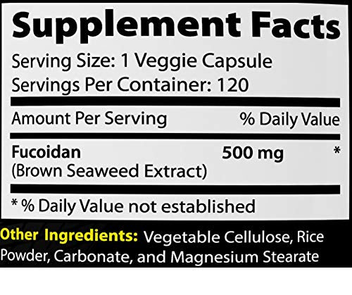 Absonutrix Fucoidan Pure-brown seaweed extract laminaria Japonica cell immunity (120 capsules)