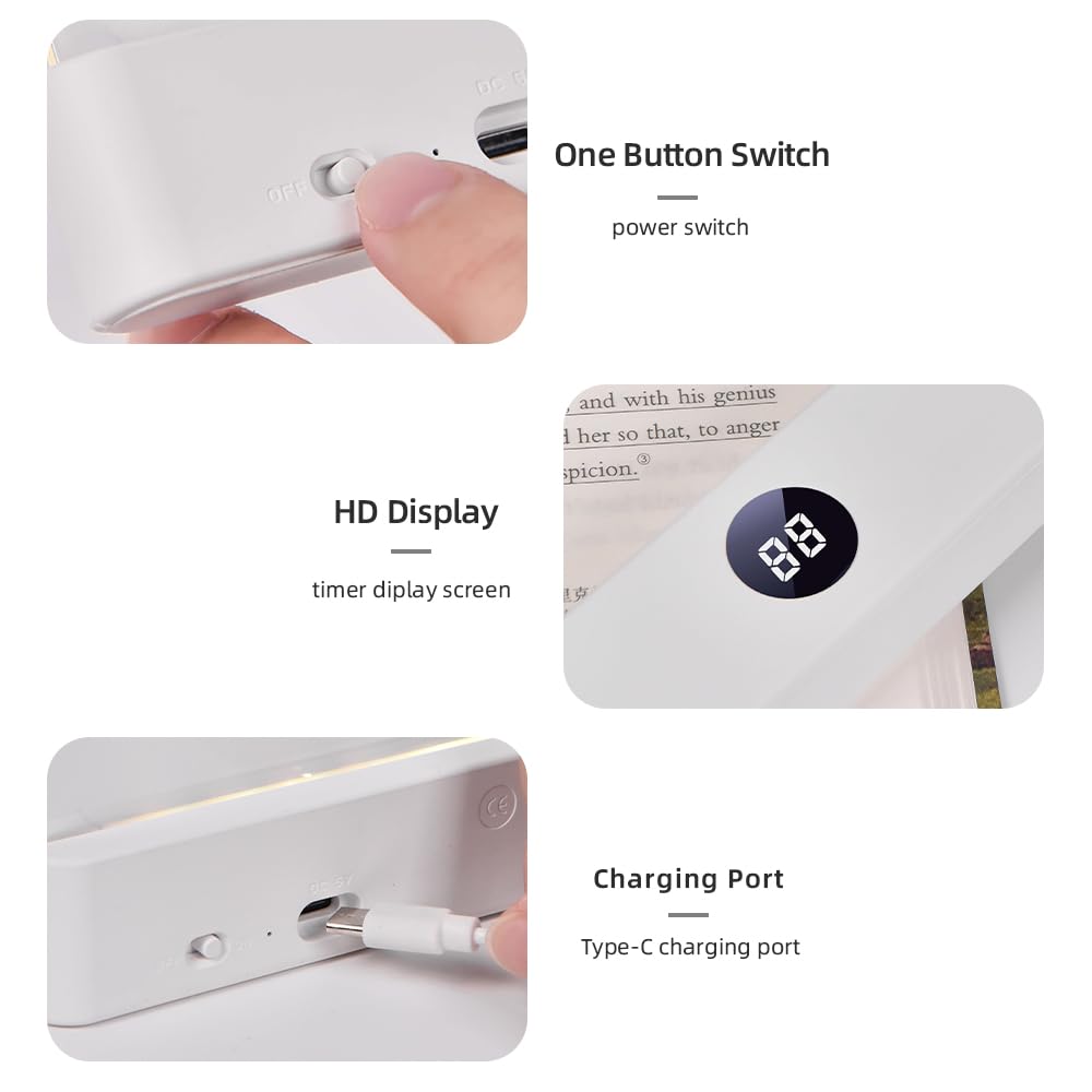 Book Light, Rechargeable Clear LED Flat Book Lights for Reading in Bed at Night with 3 Colors & Timer, Dimmable Panel Plate Book Lamp Full Page Light, Bookish Gifts for Women Readers Kids Book Lovers