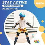 2PM SPORTS Vinal Girls Adjustable Flashing Inline Skates, All Wheels Light Up, Fun Illuminating Skates for Kids Men Adult Women and Boys