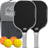 BAGAIL Pickleball Paddles, USAPA Approved Fiberglass Surface Pickleball Set, Lightweight Pickle Ball Rackets with 4 Balls, 1 Bag, Designed in California for Traction and Stability