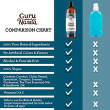 GuruNanda Advanced Oil Pulling with Tongue Scraper Inside The Box - Natural Alcohol Free Mouthwash with Coconut Oil, Vitamins D & E - Supports Healthy Gums, Teeth Whitening & Fresh Breath (8 Fl Oz)