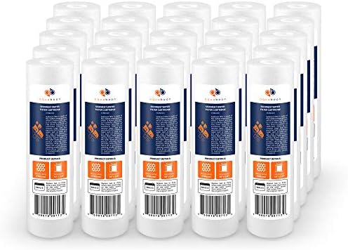 Aquaboon 5 Micron 10 x 2.5 Sediment Filter - Whole House Water Filter Replacement Compatible with Well Water Filters - P5, AP110, WHKF-GD05, 25-Pack