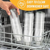 [12 Pack]18 oz Glass Water Bottles with Lids, Juice Bottles, Clear glass juice bottle for juicing, Eco-Friendly Reusable Glass Juicing Bottles with Stainless Steel Lid, BPA Free,Leak-Proof