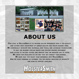 HolsterSmith Universal Metal Belt Clip for Holster Making - (Model 5) - (3-Hole) - (Tactical Black) - (w/SPTHA Mounting Hardware) - (2 Pack)