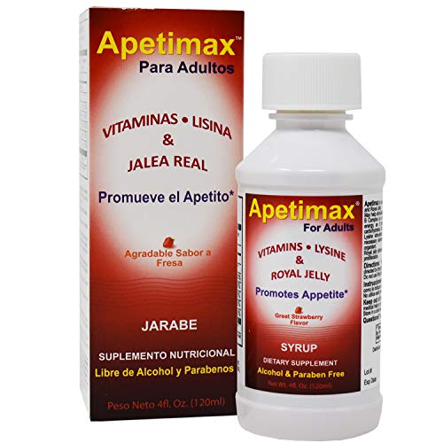 ELP ESSENTIAL Apetimax Vitamins Lysine Royal Jelly Promotes Appetite Syrup for Adults and Kids (4oz for Adult)
