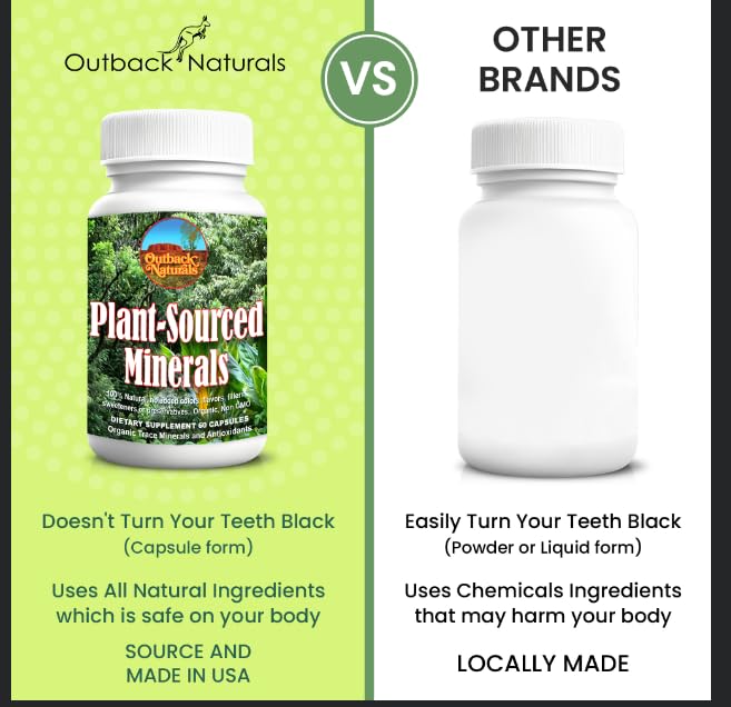 Outback Naturals Fulvic Humic Mineral Blend of Plant-Sourced Trace Minerals, Fulvic & Humic Extracts for Immune Support, Vitality, Hydration & General Health - Pure Body Essentials - 60 Capsules