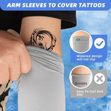 BHYTAKI UV Sun Protection Arm Sleeves, UPF 50 Sports Cooling Arm Compression Sleeves for Men Women Teenager