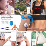 LUXMOM Survival Kit and First Aid Kit, 142Pcs Professional Survival Gear and Equipment with Molle Pouch, for Men Camping Outdoor Adventure/Gifts for Men Dad Christmas