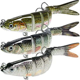 TRUSCEND Swimmax for Freshwater and Saltwater, Lifelike Fishing Lures for Bass Trout Crappie Walleye Pike Bluegill Salmon, Swimbait for Bass Fishing, Amazing Fishing Gear Gifts for Family Fishing