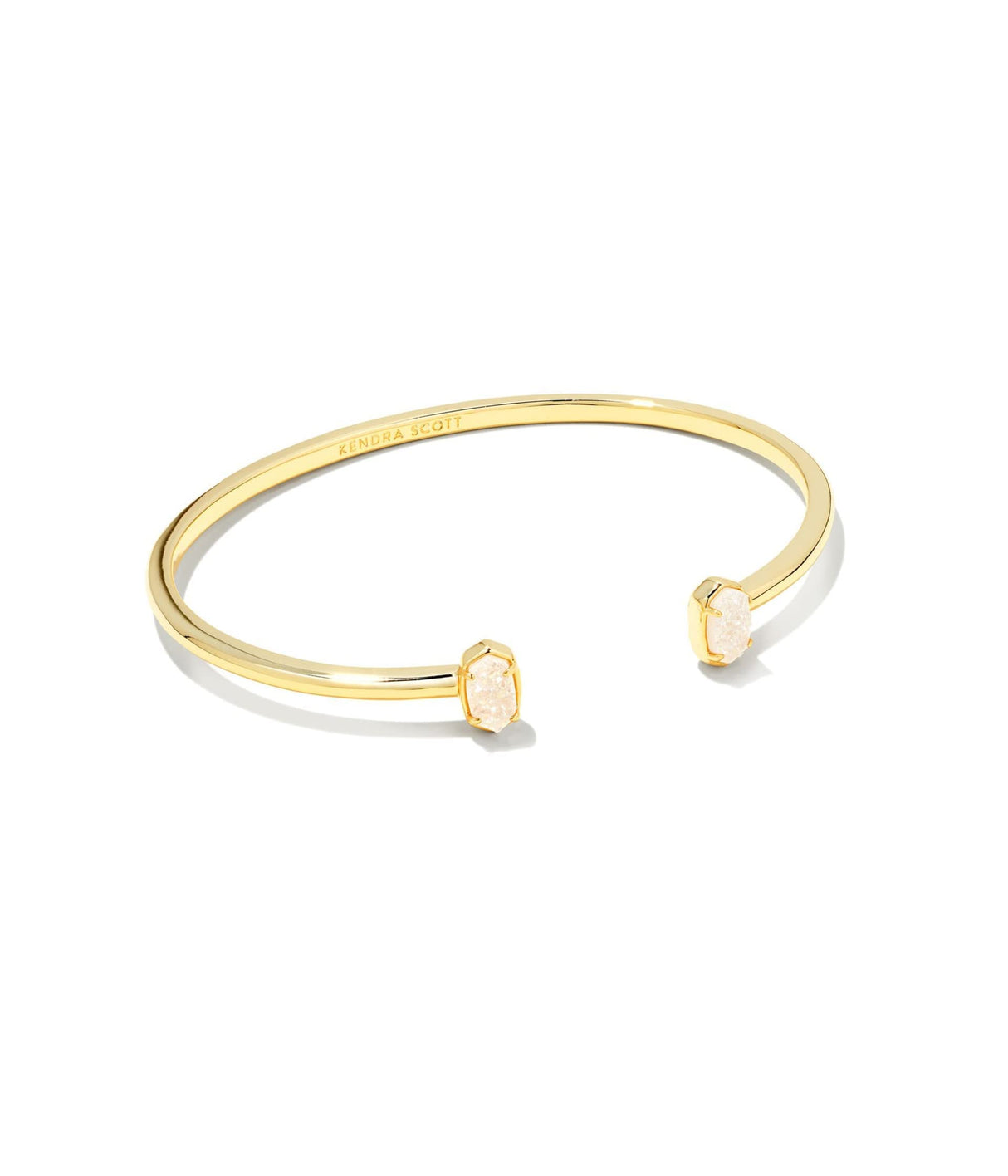 Kendra Scott Emilie Cuff Bracelet, Gold Plated Brass, Iridescent Drusy, Fashion Jewelry for Women