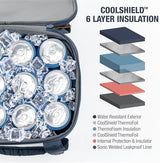 CleverMade Collapsible Cooler Bag 30 Can Beach & Travel Car Cooler, Folding Soft Cooler, Shoulder Strap, Bottle Opener, Great Car Coolers for Travel, Cleans Easy Leak Proof - Gray/Black Gray/Midnight