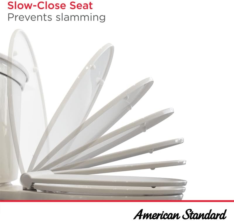 American Standard 5503A00B.020 Slow Elongated Closed Front Toilet Seat, White