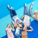 Beach Blanket Waterproof Sandproof Beach Mat 79" X 83" /10'x9'for 2-8 Adults Quick Drying Outdoor Picnic Mat Beach Accessories for Travel, Camping, Hiking